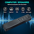 Pikkukuva 3 / 5: 3-in-1 tietokoneen kaiuttimet mikrofonilla ja USB-konferenssikaiutin, PC-mikrofoni videoneuvotteluihin