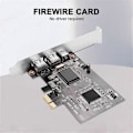 Miniatyrbild 5 av 5: PCI Express X1 PCI-E FireWire 1394A IEEE1394 Kontrollerkort 3 Portar för Stationär Dator