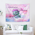 Miniatyrbillede 1 af 5: Heytea Gaslight Gatekeep Girlboss Sjov Tapet Meme Tapet Væghængende Poster Flag Velegnet til Kollegieværelse Dekoration 3.2x4.9ft