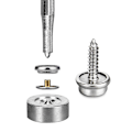 Miniatyrbilde 5 av 5: 100 stk. 15 mm Båtpresenning Rustfritt Stål Trykknapp Feste Klips Markise Knapp Nagle Maskinvare Tilbehør