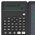 Miniatyrbillede 2 af 5: Lommeregner med Skriveplade 12 Cifre LCD Display Funktionslommeregner Bærbar Lommeregner til Kontor