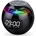Miniatyrbillede 1 af 4: Vækkeur Til Soveværelser, Digitalt Vækkeur Radio Med Bluetooth Højttaler, Dobbelt Alarm, LED Lys, 12/24h USB Opladningsport Ur Til Tungsovende
