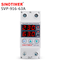 Miniatyrbillede 2 af 4: SVP-916 63A justerbar selv-nulstillende intelligent overspændings- og underspændingsbeskytter med strømbegrænsning og forsinkelse 220V