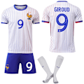 Miniatyrbillede 3 af 5: Europæisk Cup Trøje 2024 Frankrig Udebane Dembele Nr. 11 Fodboldtrøje Sæt Størrelse: 3XL