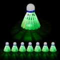 Miniatyrbillede 1 af 5: Selvlysende badmintonsæt 8 LED badminton H x Ø 8,5 x 6 cm Selvlysende badminton til udendørs brug, hvid, EU sæt