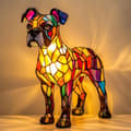1-Pack Boxer Hund Lampa Hem Skrivbordsdekoration