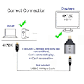 Miniatyrbilde 4 av 5: UC-012-MDP USB-C Hunn til Mini DisplayPort Hann HDTV 4K/60Hz 1080P Adapter for Nettbrett/Telefoner/Laptoper
