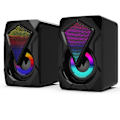 Miniatyrbillede 2 af 4: Ny X2 farverig lyseffekt RGB højttaler computer audio multimedia usb subwoofer desktop spil