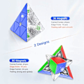 Pikkukuva 2 / 5: GAN Pyraminx 36 Magnets, Speed Magnetic Pyramid Puzzle Stickerless Triangle Cube (Standard)