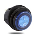 Miniatyrbilde 1 av 4: 12V vippebryter, 12V 16A Auto LED vippebryter, Auto bil frontlysbryter blått lys rund vippebryter bryterkontroll 3 pin, 1 pakke