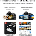 Miniatyrbild 3 av 4: Apple Lightning till SD-kort Kamera Reader Adapter för iPhone iPad Kamera Trail Viltkamera Kortläsare för iPhone Mini, Ingen APP Behövs-Plug and Pl
