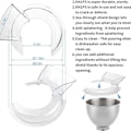 Miniatyrbild 6 av 6: 4,5 & 5 QT Hällskydd för KitchenAid Stativmixer, KN1PS, KSM500PS, KSM450