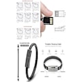 Pikkukuva 5 / 5: Nahkaranneke latauskaapelilla USB-C latausranneke musta musta