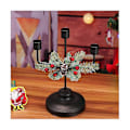 Miniatyrbild 1 av 2: Julstjärna Ljusstake Mittstycke, Med 3 Ljusstakar Bord Accent Mittstycke För Festival Heminredning Svart