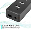 Pikkukuva 4 / 5: 3-in-1 tietokoneen kaiuttimet mikrofonilla ja USB-konferenssikaiutin, PC-mikrofoni videoneuvotteluihin