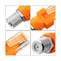 Miniatyrbillede 5 af 5: 8 stk. Netværkskrystalhoved RJ45 til F-hoved BNC Spiral RJ45 til RF-stik Koaksialt Direkte Stik