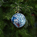 Miniatyrbilde 3 av 5: Julekule Ornamenter-dekorert Julekule Blå C-mxbc
