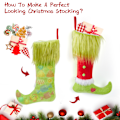 Miniatyrbild 1 av 6: Julklappsstrumpor 2024 Långt Hår Grön Grinch Element Julklappsstrumpor Godispåse Julpynt Presentpåse