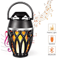 Miniatyrbild 3 av 4: 2-pack utomhus Bluetooth-högtalare, Bluetooth 5.0 LED-flamhögtalare, Ipx5 vattentät flamficka atmosfärhögtalare, flamplampa, presenter till män kvinnor