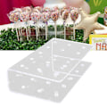 Miniatyrbilde 2 av 3: 1 stk Akryl Lollipop Holder Rektangel Form Dobbelt Lag Akryl Akryl Kake Pop Stativ Display Lollipop Stativ For Bryllup