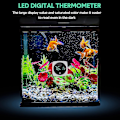 Miniatyrbild 4 av 5: LED Akvarietermometer Fisktank Pekskärmstermometer Exakt Självhäftande Fisktank Temperatursensor
