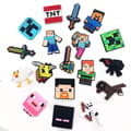 MineCraft Crocs Sko Blomst Spenne Avtakbar Crocs Sko Blomst Sko Dekorativ Spenne
