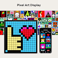 Miniatyrbilde 3 av 5: LED Pixel Display, 16x16 Programmerbar Pixel Art Display med APP-kontroll, Kreative Animasjoner, Morsom Tekst og Digital Klokke, Spilltilbehør til Skrivebord