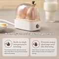 Miniatyrbilde 3 av 5: Eggkoker for 2 egg, Kompakt elektrisk eggdamper, Beste eggkoker koker alle tre kokegrader - Bløt, Medium, Hard