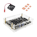 Miniatyrbillede 4 af 5: Til Banana Pi -F3 Akryl Kabinet Transparent Beskyttende Skal med Køleventilator til Banana Pi -F3 Deve