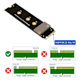 Miniatyrbillede 4 af 5: M.2(NGFF) Key M NVMe SSD Forlængerkabel PCIe3.0 X4 4 Understøtter Kun M.2 Key M Interface SS