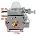 Miniatyrbilde 3 av 5: 753-06190 BL110 -973 Forgasser for TB22 TB22EC TB32EC Forgasser TB80EC Håndholdt Trimmer Bolt BL160