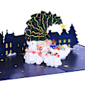 Miniatyrbilde 3 av 5: 3D for Pop Up Santa Moon Julekort Invitasjon Hilsen Minnekort