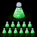 Pikkukuva 1 / 5: LED Sulkapallo 12 kpl setti, Sulkapallo, HD: 8,5 x 6,5 cm, Vihreä lamppu, Hehkulamppu sulkapallo, Valkoinen