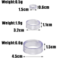 Miniatyrbild 2 av 5: Universal 9-pack Akryl Klar Displayställ Mini Stativ Fotbollsställ Displayställ för Kristallkula Kvartsglas Sten