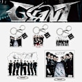 Miniatyrbillede 4 af 5: 5-pak Stray Kids stand album GIGANTISK periferi nøglering Huang Xuanchen station akryl ornamenter