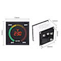 Miniatyrbild 4 av 5: N-72V AC spänningssignalindikator 72-formad skivspelare LED digital display spänningsmätare AC50-500V