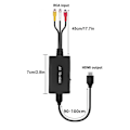 Miniatyrbild 1 av 5: RCA till HDMI-konverterare, komposit till HDMI-adapter stöder 1080p PAL/NTSC