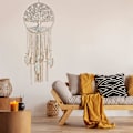 Miniatyrbillede 5 af 5: Livets Træ Stor Drømmefanger, Vægophængt Drømmefanger Med Fjerblad Vævet Boho Drømmefangere Til Hjem Soveværelse Børneværelse Vuggestue Hippie Bryllup