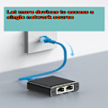 Miniatyrbilde 3 av 5: Gigabit-nettverk med 1/2 Ethernet-porter, RJ45 Ethernet-kabel, bredbåndsnettverksruting, 1/2 splitter-adapter