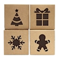 Miniatyrbild 4 av 5: 30 Kraft Kartong Kakboxar Set 4x4x2.5 Tum Auto-Popup för Jul Cupcakes, Brownies, Donuts