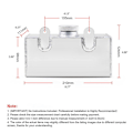 Miniatyrbilde 5 av 5: Aluminiumslegering Vannkjølingsvæske Overløps Ekspansjonsbeholder Speilpolert Vindusspylervæskebeholder Intercooler Spray For Tank 2 L