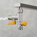 Miniatyrbilde 4 av 4: 1 Pakke 3-veis Diverterventil 1/2 T Tilbehør Håndholdt Dusj & Overhead Dusj Dusjarm 3-veis Messing Diverter Kranadapter