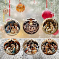 Miniatyrbild 3 av 5: 6 st Julkrubba Ornament, Akryl Julkrubba Julgransprydnad, Hängande Ornament Julkrubba Hänge