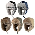 Miniatyrbilde 4 av 5: Taslan Ushanka Trapperhatt - Plysjfôret Russisk Stil Varm Vinterlue Unisex