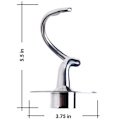 Miniatyrbillede 2 af 5: Spiral Dejgtigger i Rustfrit Stål til KitchenAid Stand Mixer, Passer til 4,5-5 Quart Blandeskål, Velegnet til Tilt-He