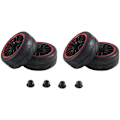 Pikkukuva 2 / 5: 4 kpl 12 mm Hex-vanteen ja OD 2,59 tuuman kumirenkaat RC 1/10 On-Road Touring -autoon, F