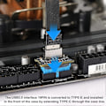 Pikkukuva 4 / 5: Tietokoneen emolevyn USB 3.0 19-nastainen Type-C -paneeliin Er Type-E -sovitin 20-19 nastainen laajennus