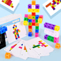Miniatyrbild 2 av 4: 1 st Kindergarten Intelligence Rubiks kub Små block montering byggstenar plast plugin barn
