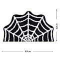Miniatyrbillede 1 af 2: Alien Halloween Faux Cashmere Gulvmåtte Tæppe, Edderkop Web Fodmåtte Indgangsdørmåtte, 40*60cm