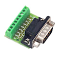 Miniatyrbilde 3 av 4: Db9 Hann / Hunn Koblingsadapter Skrueklemme 9-pinners 9-hulls Rs232 Rs485 Hann